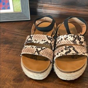 Snake skin sandals